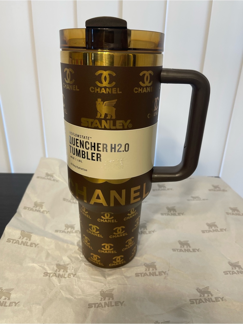 Stanley Brown and Gold Insulated Travel Tumbler